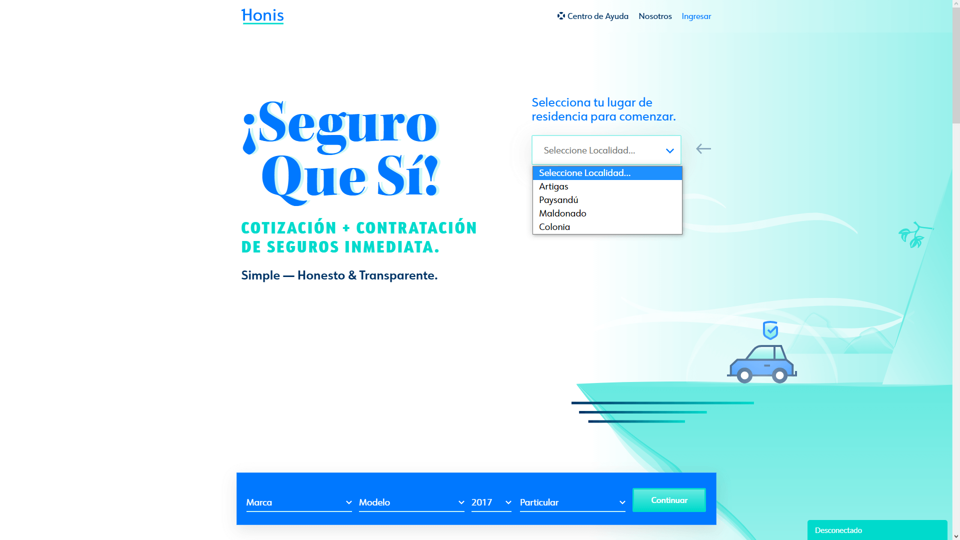 User interface - Honis