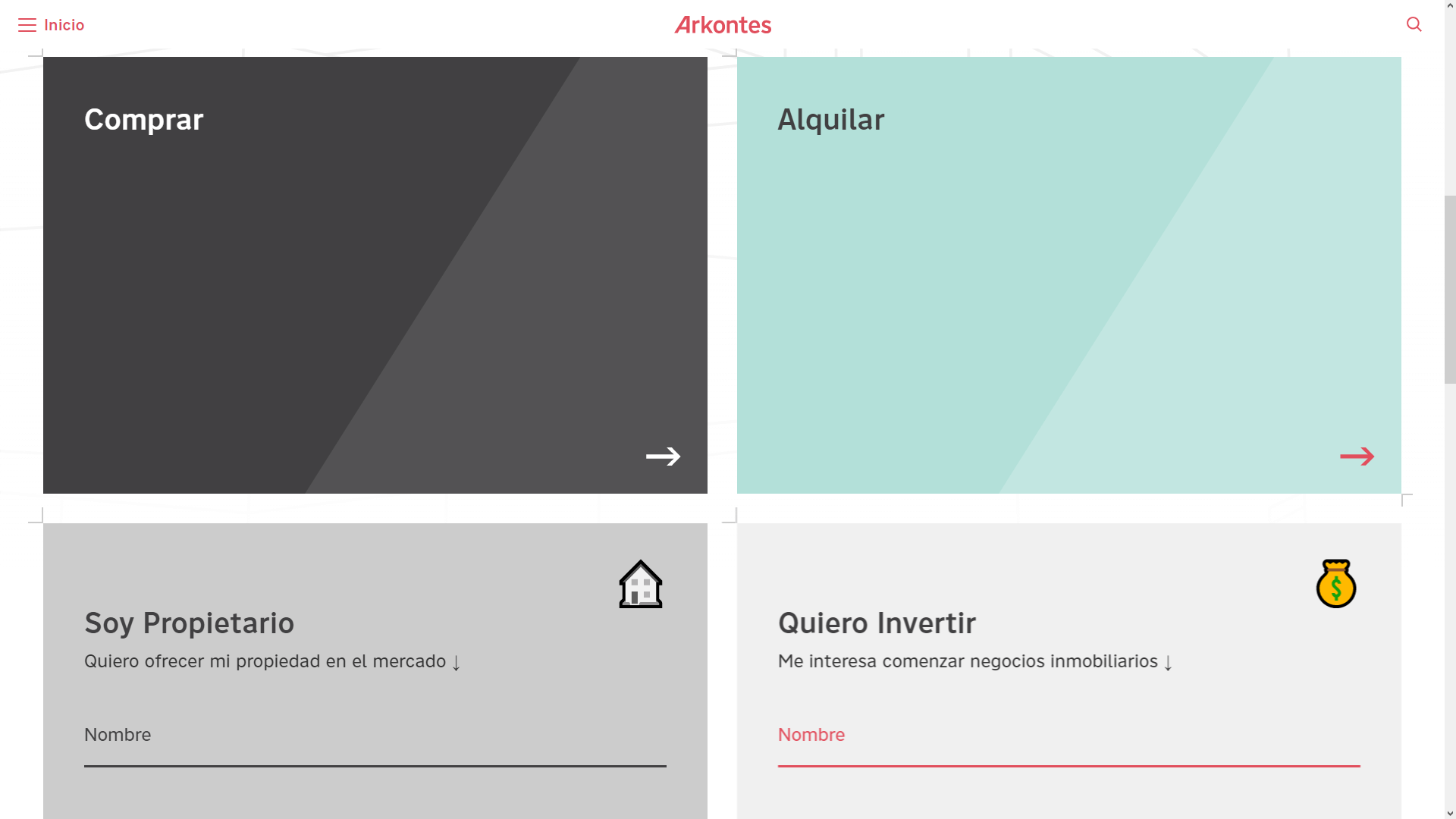 Arkontes - Website UI intro section