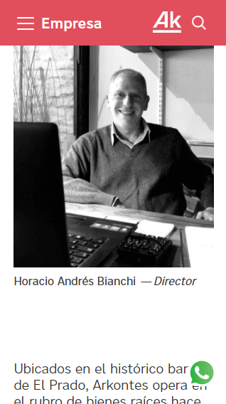 Arkontes - Website UI Profile picture About page mobile view