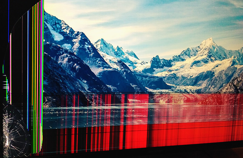 Broken monitor