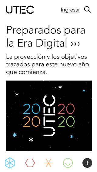 Mobile view of website