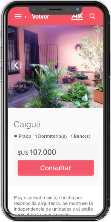Arkontes - Website UI property detail mobile view