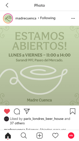 Madre Cuenca's instagram