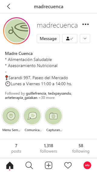 Madre Cuenca's instagram