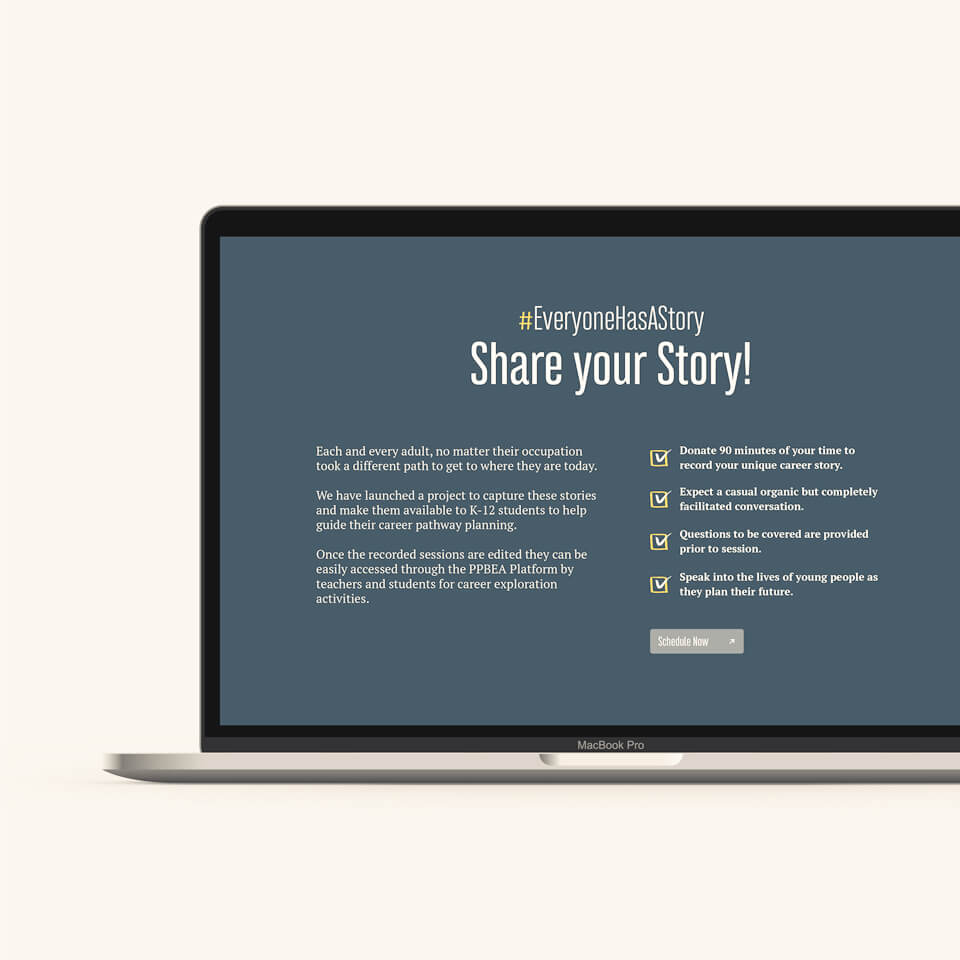 PPBEA - website UI Share your story section
