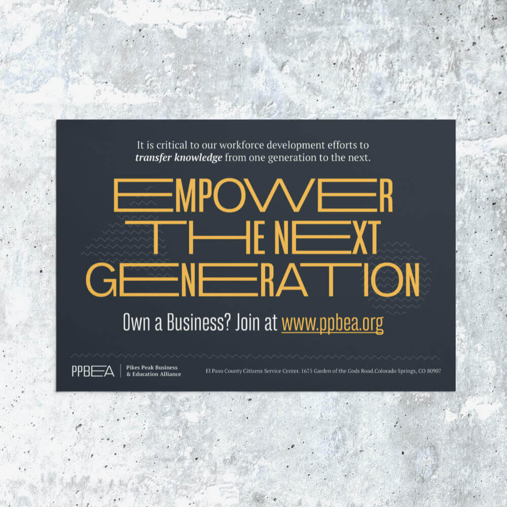 PPBEA- Empower the next generation typographic poster