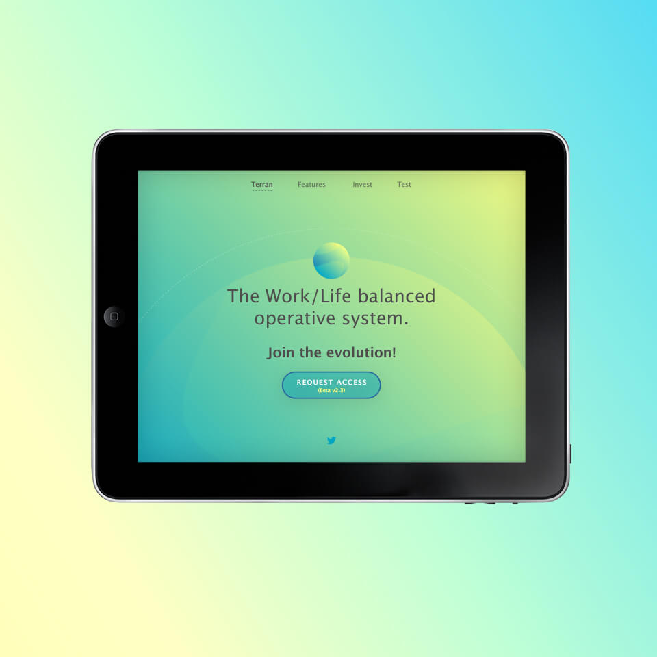 ipad showing home page layout