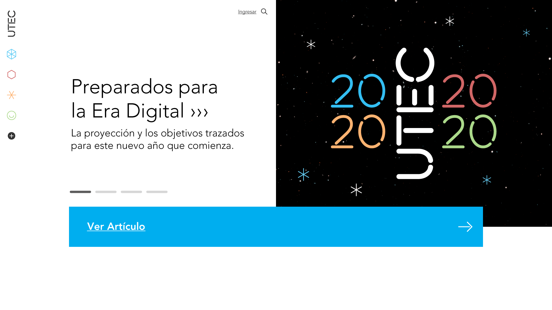 desktop view of UTEC's website